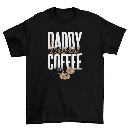 Sketchy Wake Coffee Beans Love Quote "Daddy loves coffee" Food &